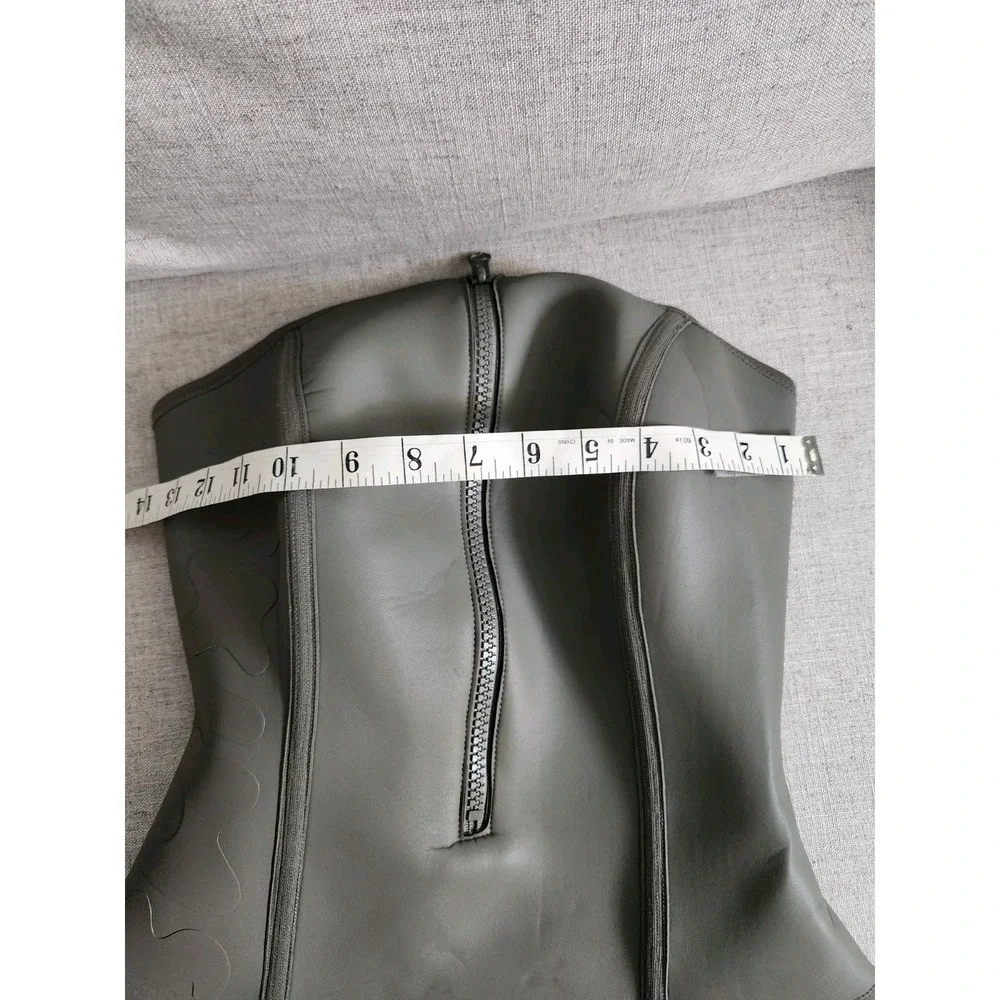 New Rare Skims Rubberized Scuba Swim Strapless One Piece Swimsuit Medium Gray